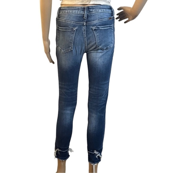 Kancan Skinny Jeans with Raw Edge Leg Openings - Picture 7 of 11